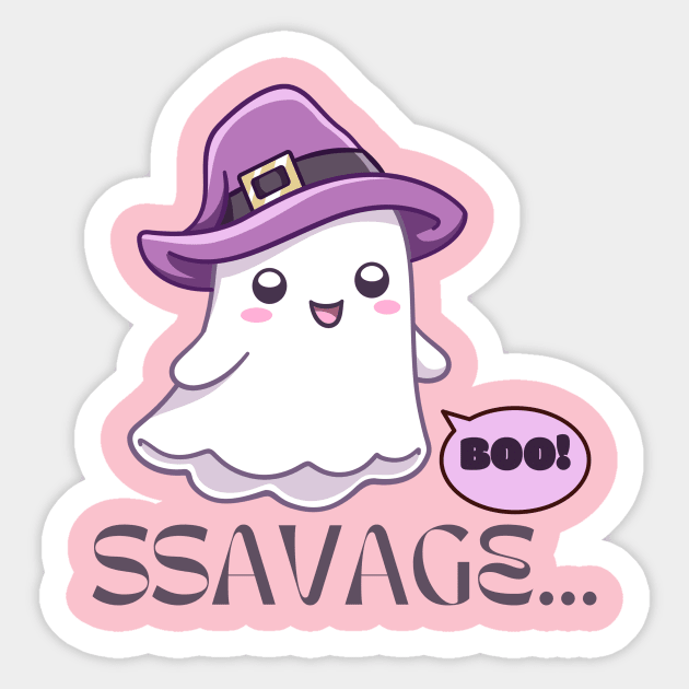 Cute ghost Sticker by Olivka Maestro